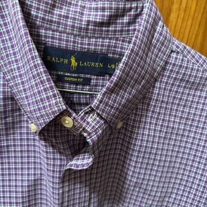 Ralph‎ Lauren Men's Purple Plaid Shirt Size L